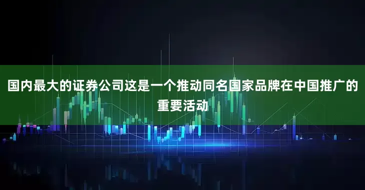 国内最大的证券公司这是一个推动同名国家品牌在中国推广的重要活动